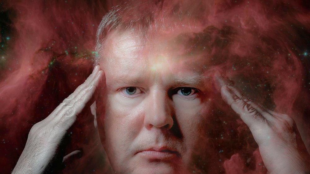 Photo illustration of a man experiencing an LSD trip