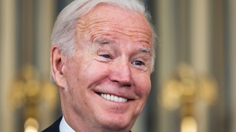 Biden smiling