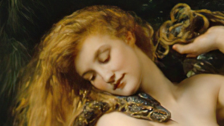 Detail, "Lilith," painting by John Collier