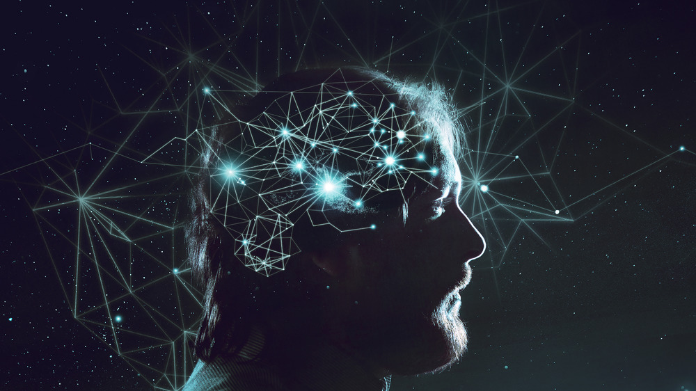 man with brain connections