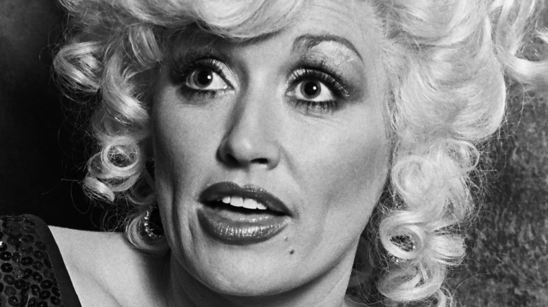 Dolly Parton looking shocked