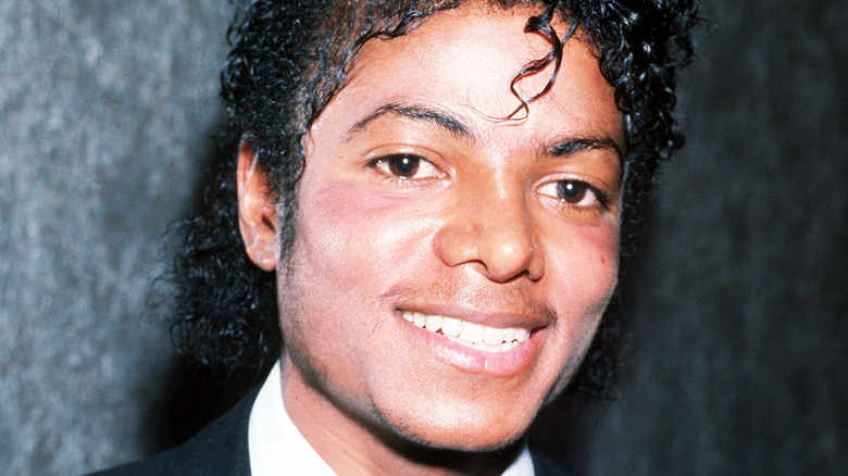 Micheal Jackson smiling