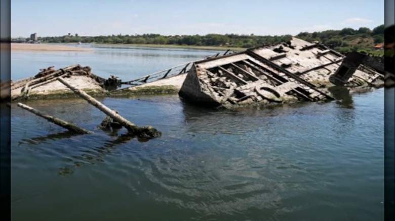 nazi warship in danube river