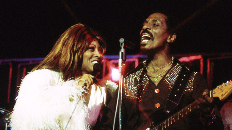Tina and Ike Turner performing onstage