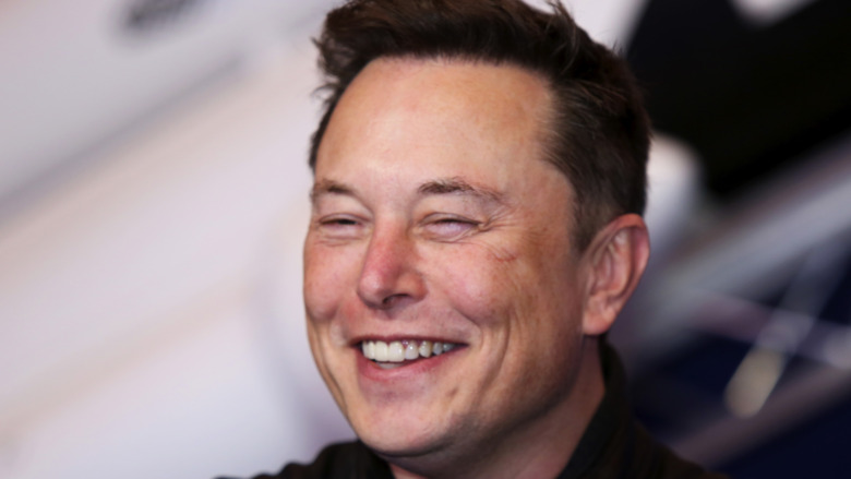 Elon Musk smiling