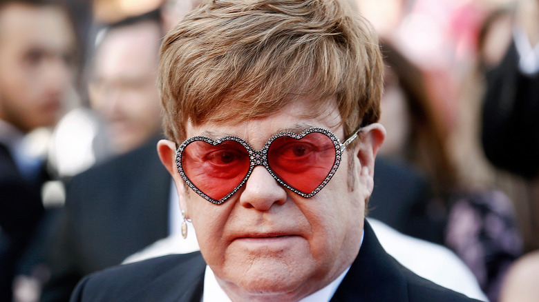 Elton John face close up