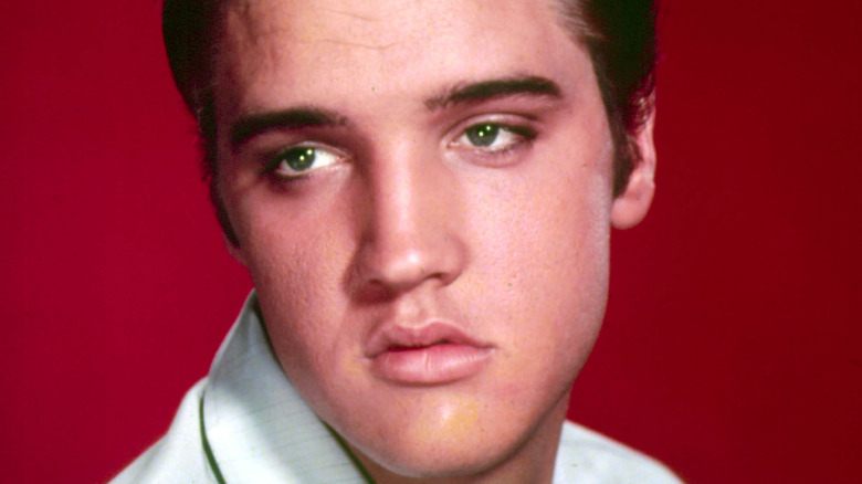 Elvis Presley looking forlorn