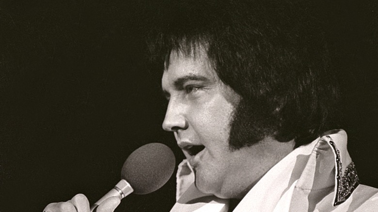 Elvis onstage in later life
