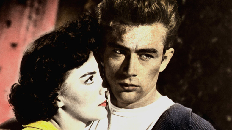 James Dean holds his lady close