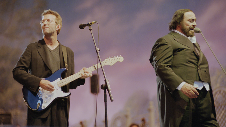 Eric Clapton and Luciano Pavarotti