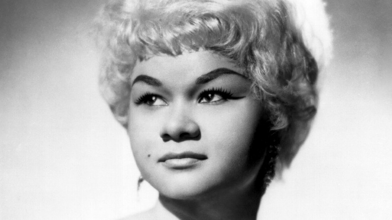 Etta Jameswith blonde wig