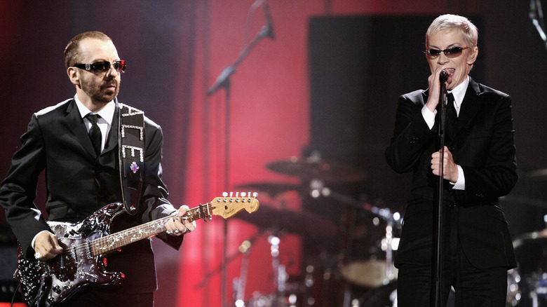 Eurythmics perform on stage