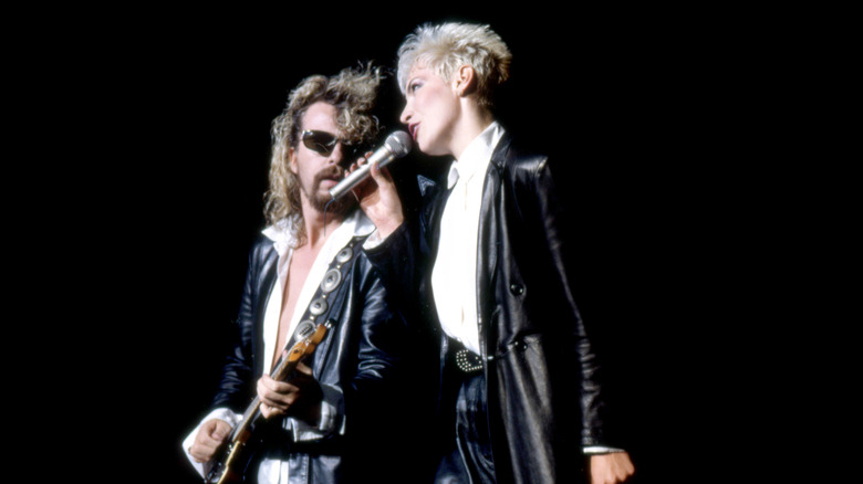 Eurythmics perform on stage