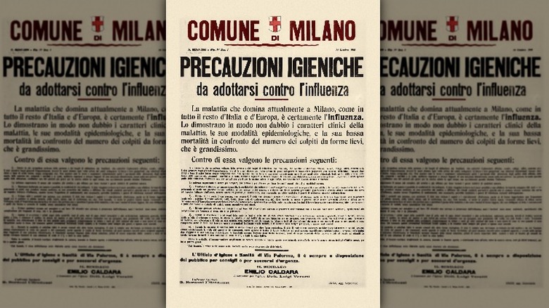 Italian health notice