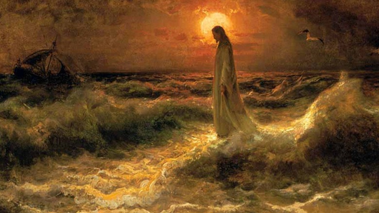 jesus walking on the water