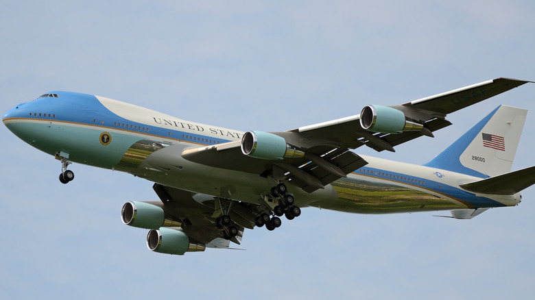 Air Force One flying