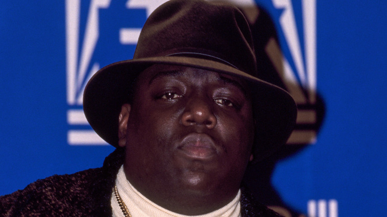The Notorious B.I.G. in a hat