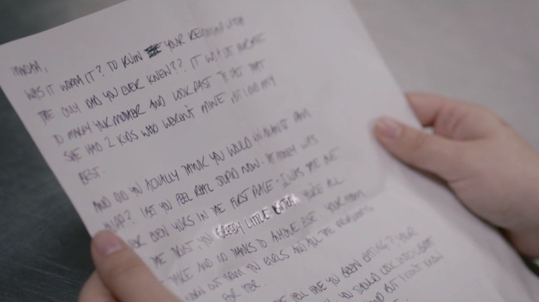 Mariah Day reading a letter in The Thing About Pam