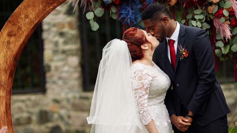 A couple getting married