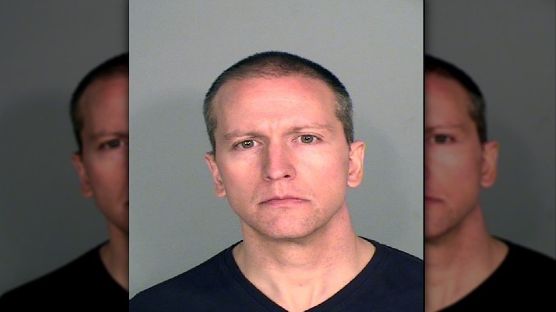 Derek Chavin stands for mugshot