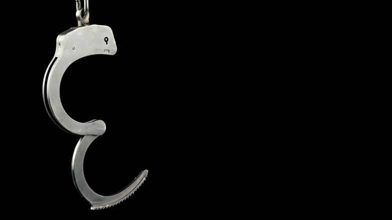 Unlocked handcuffs