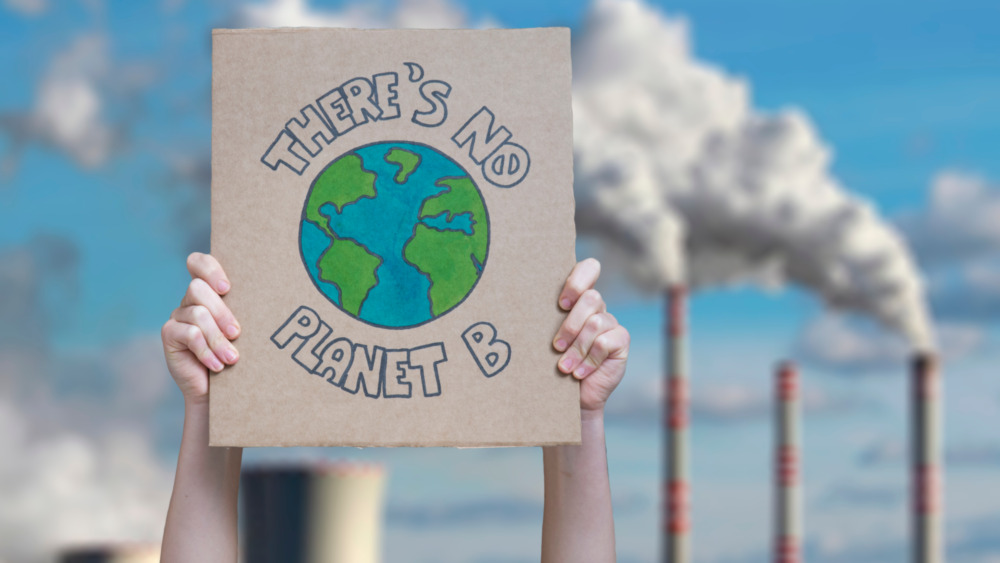 Poster references climate change