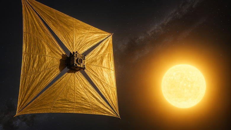 Satellite with solar sail