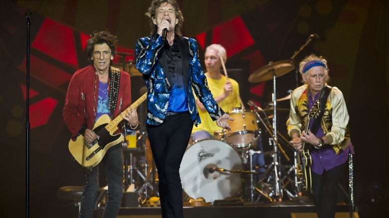 The Rollings Stones performing on stage