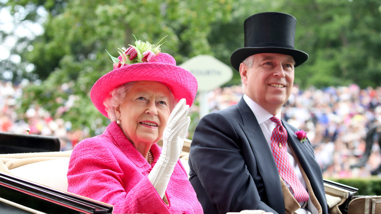 Queen Elizabeth II and Prince Andrew