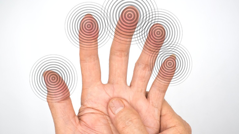 Fingertips in pain