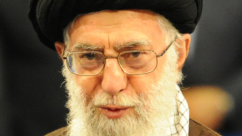 Ali Khamenei looks up