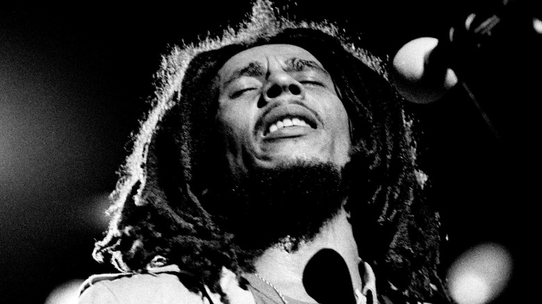 bob marley singing eyes closed