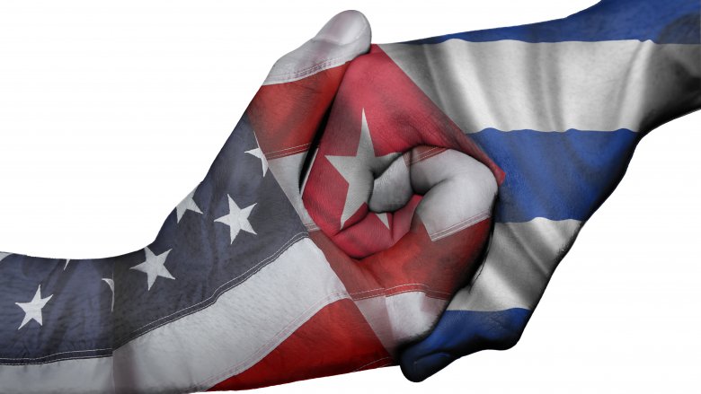 cuba usa flags 