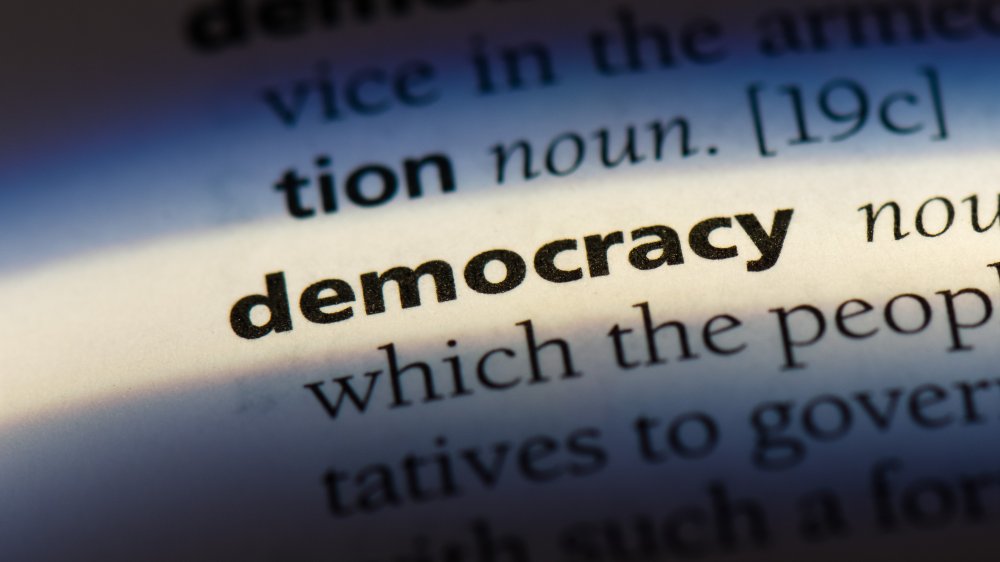Word 'democracy' in dictionary