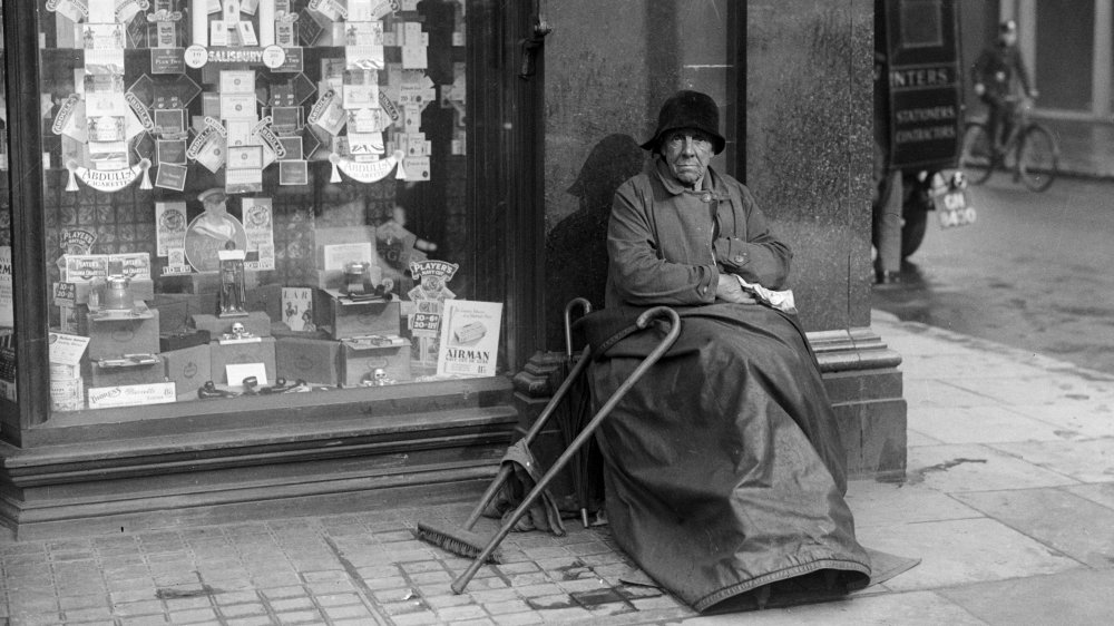 An elderly woman during the Great Depression