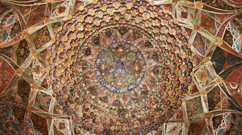 Ceiling detail of the Taj Mahal