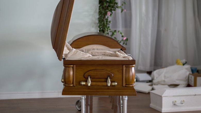 funeral home coffin