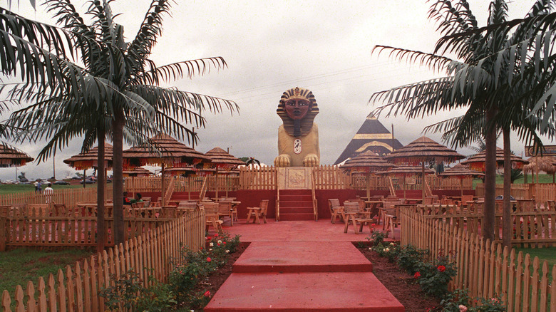 the nuwaubian nation compound in georgia featuring giant sphinx