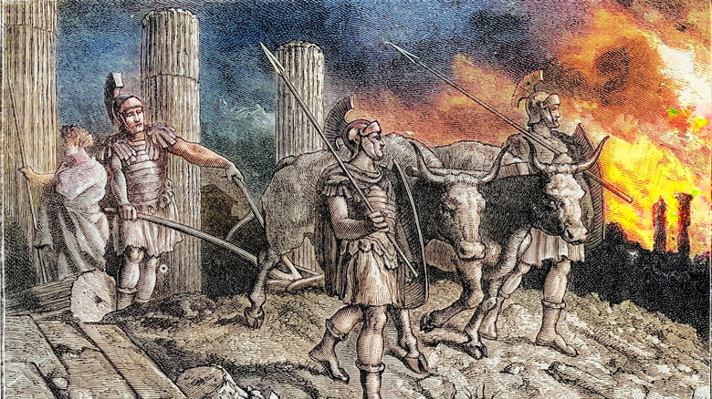 etching of fall of carthage