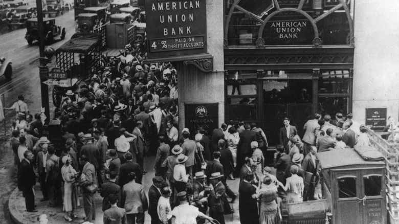 great depression run on banks
