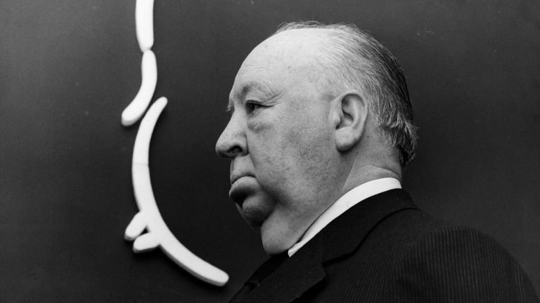 Hitchcock posing