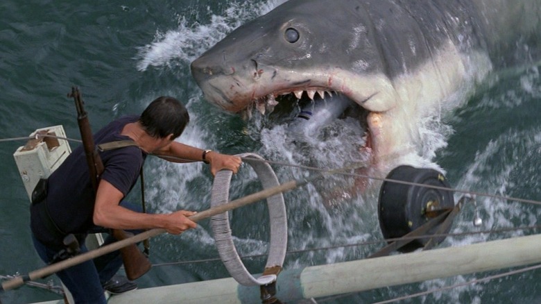 Roy Scheider's Martin Brody watching the shark in Jaws