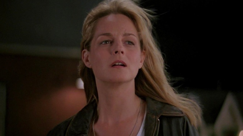 Helen Hunt's Jo Harding with the wind in her hair and staring in Twister