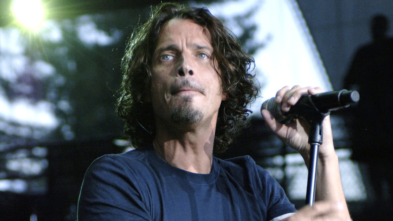 Chris Cornell singing onstage