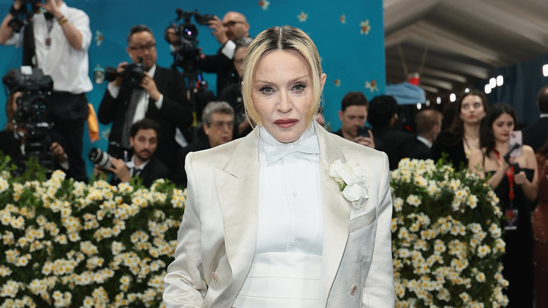 Madonna poses at the 2025 Met Gala