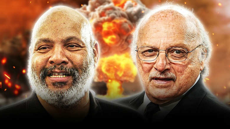 Side by side photos of Dennis Franz and James Avery