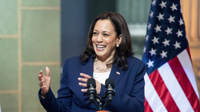 Vice President Kamala Harris smiling
