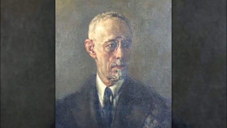 Portrait of Nikolaos Hatzidakis wearing pince-nez