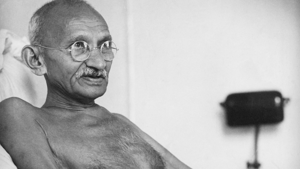 gandhi in bed
