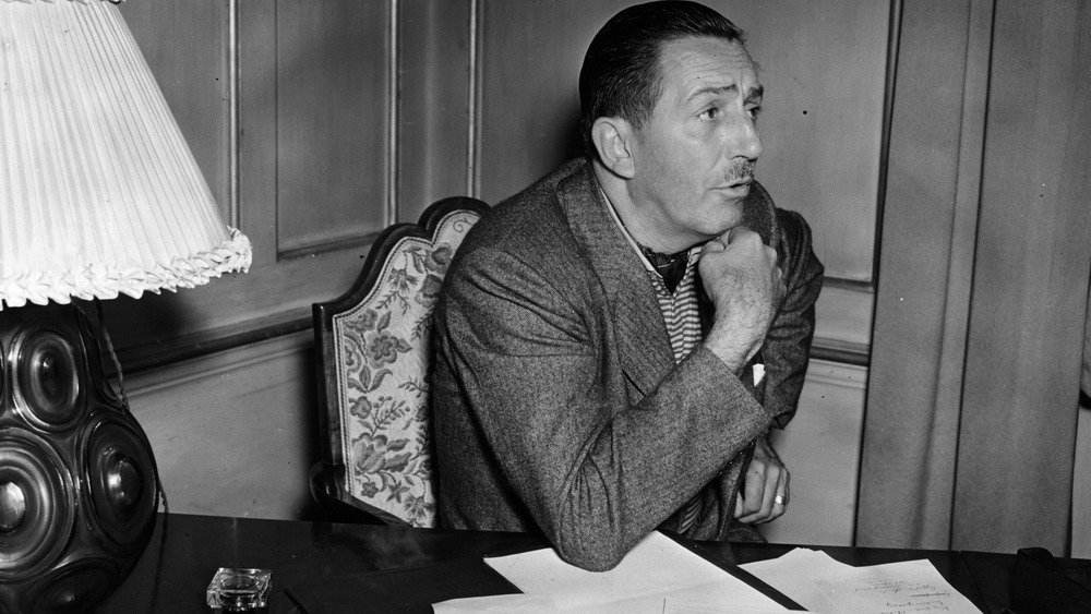 walt disney at his desk